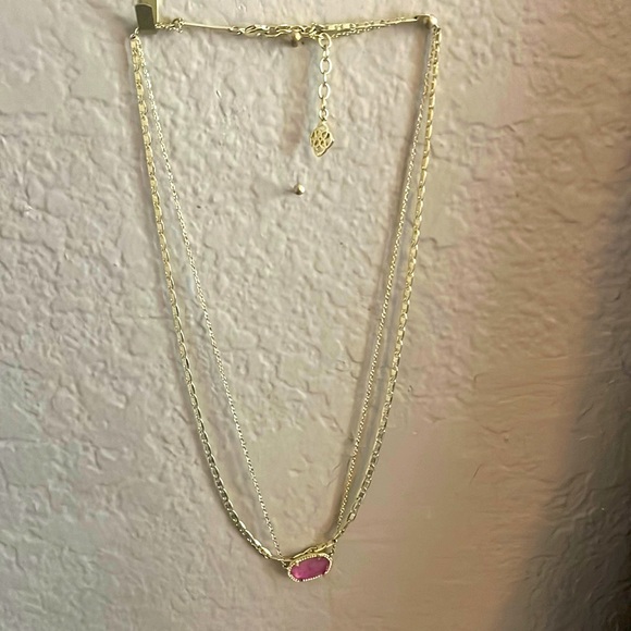 Pink double layer Kendra Scott necklace - Picture 1 of 3